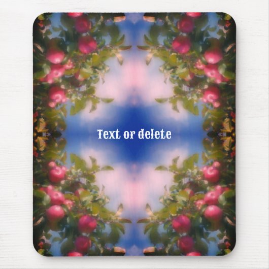 Rote Äpfel auf Baummalerei Personalisiert Mousepad (Vorne)
