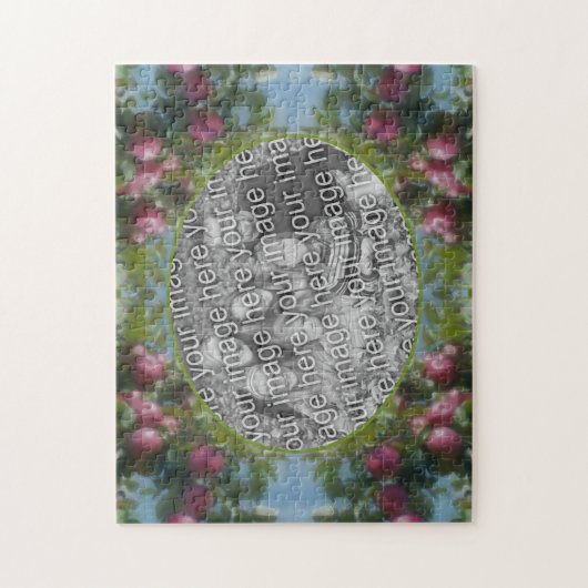 Rote Äpfel auf Baumrahmen hinzufügen Ihr Foto Puzzle (Vertikal)