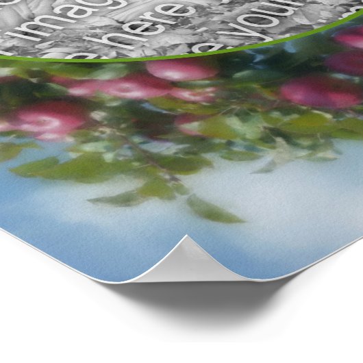 Rote Äpfel auf Baumrahmen kreieren Ihr eigenes Fot Poster (Ecke)