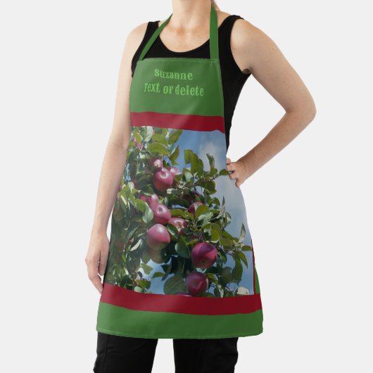 Rote Äpfel auf dem Baumland Personalisiert Schürze (InSitu)
