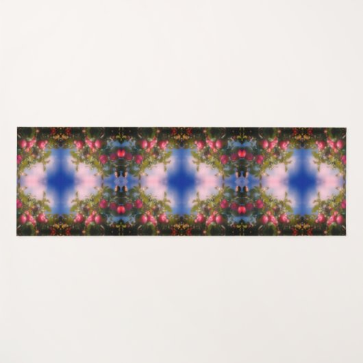 Rote Äpfel auf dem Foto von Bäumen Malerei Abstrak Yogamatte