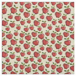 Rote Äpfel auf gelbem Hintergrund Design Art Stoff