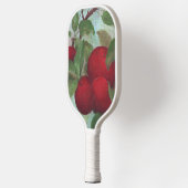 Rote Äpfel auf Grün Pickleball Schläger (Links)