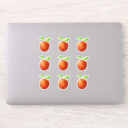 Rote Äpfel Aufkleber Set (Computer)