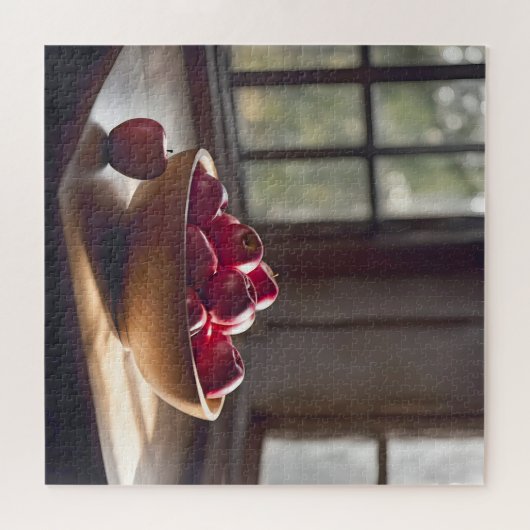 Rote Äpfel aus Holz Puzzle (Horizontal)