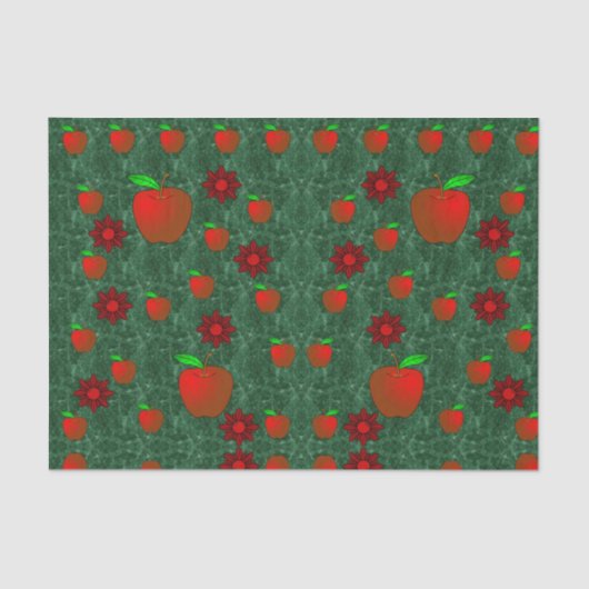 Rote Äpfel aus Zierpapier Seidenpapier (Vorderseite)