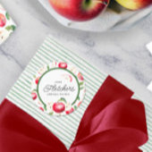 Rote Äpfel Botanische Sitte Runder Aufkleber