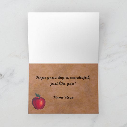 Rote Äpfel Brown Karte (Innenseite)