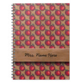 Rote Äpfel Brown Notizblock (Vorderseite)