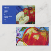 Rote Apfel-Frucht-Visitenkarten Visitenkarte (Vorne/Hinten)