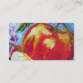 Rote Apfel-Frucht-Visitenkarten Visitenkarte (Rückseite)