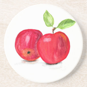 Rote Äpfel Früchte Küche Gesunde Ernährung Nachtis Getränkeuntersetzer