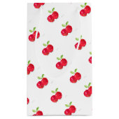 Rote Äpfel Fruchtiges Gemälde Gärtner Geschenk Kleine Geschenktüte (Rückseite)