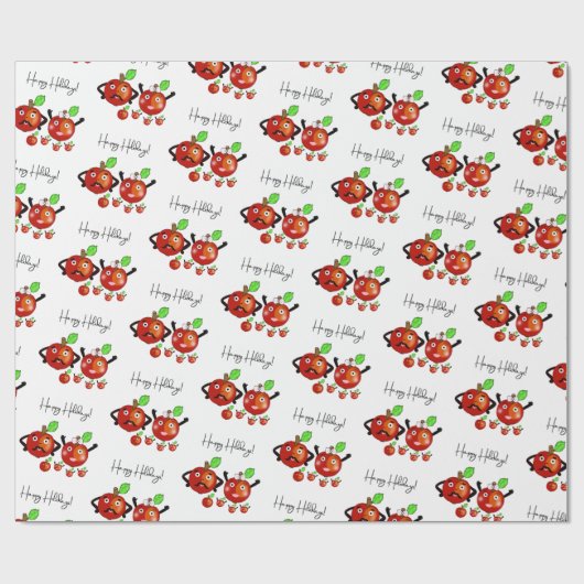 Rote Äpfel Geschenkpapier (Flach)