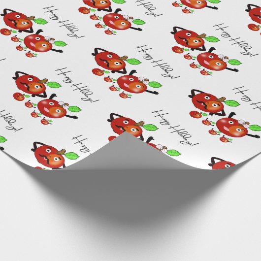 Rote Äpfel Geschenkpapier (Ecke)