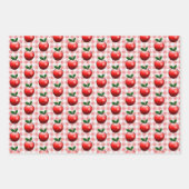 Rote Äpfel Geschenkpapier Set (Vorderseite 3)