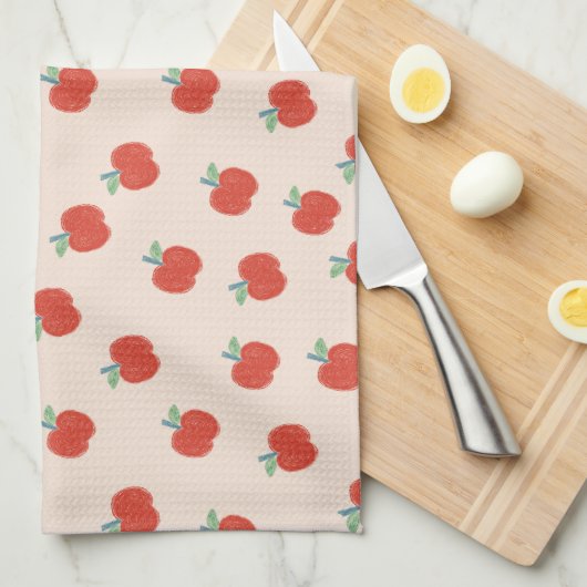 Rote Äpfel Geschirrtuch (Viertel Falte)