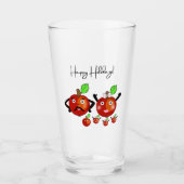 Rote Äpfel Glas (Vorderseite)