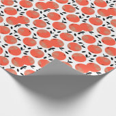 Rote Äpfel: Golden Textured Pattern. Geschenkpapier (Ecke)