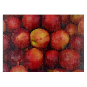 Rote Äpfel Grafik Schneidebrett