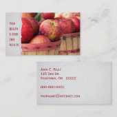 rote Äpfel in Buschkörben Visitenkarte (Vorne/Hinten)