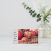 rote Äpfel in Buschkörben Visitenkarte (Stehend Vorderseite)
