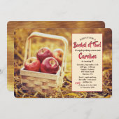 Rote Äpfel in einem Korb Einladung (Vorne/Hinten)