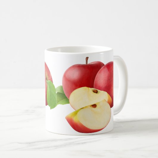 Rote Äpfel Kaffeetasse (VorderseiteRechts)