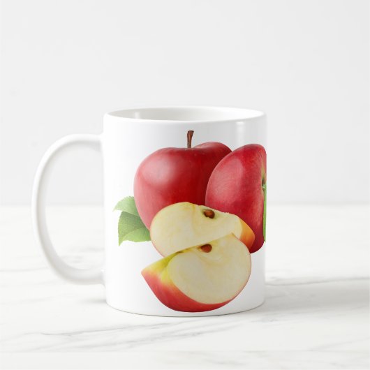 Rote Äpfel Kaffeetasse (Links)