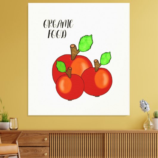 Rote Äpfel Leinwanddruck (Insitu (Wohnzimmer))