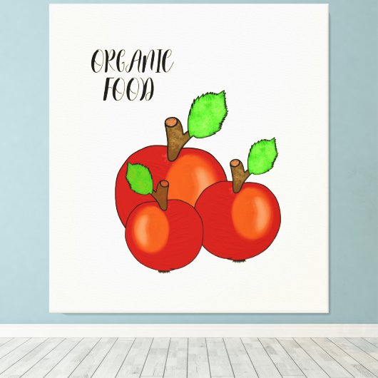 Rote Äpfel Leinwanddruck (Insitu (Holzboden))