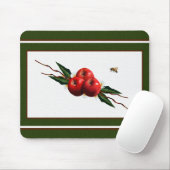 Rote Äpfel mit Aquarellfarbe Mousepad (Mit Mouse)