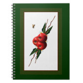 Rote Äpfel mit Aquarellfarbe Notizblock (Vorderseite)
