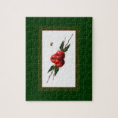 Rote Äpfel mit Aquarellfarbe Puzzle (Vertikal)