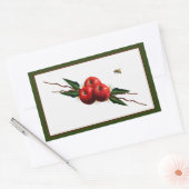 Rote Äpfel mit Aquarellfarbe Rechteckiger Aufkleber (Umschlag)
