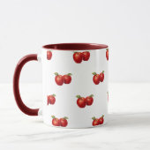 Rote Apfel-Muster-Kaffeetasse | Farmhouse-Frucht-T Tasse (Links)