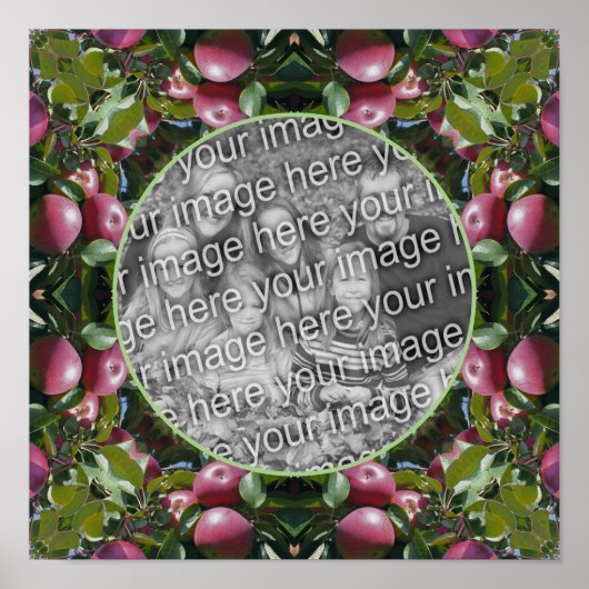 Rote Äpfel Naturkunstrahmen gestalten Ihr eigenes  Poster (Vorne)