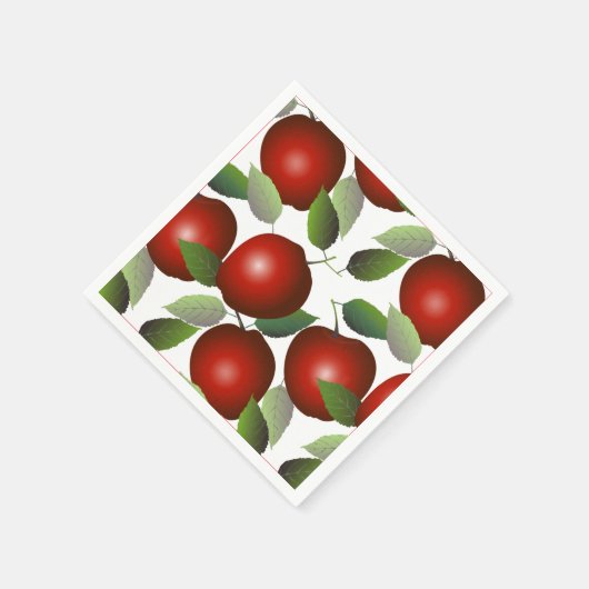 Rote Äpfel Obst Serviette (Ecke)