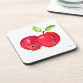 Rote Äpfel Obstdessert Gesunde Küche Untersetzer (Linke Seite)