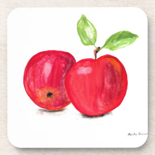 Rote Äpfel Obstdessert Gesunde Küche Untersetzer