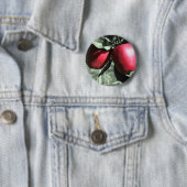 Rote Apfel-Schwarzweiss-Knopf Button (Beispiel)