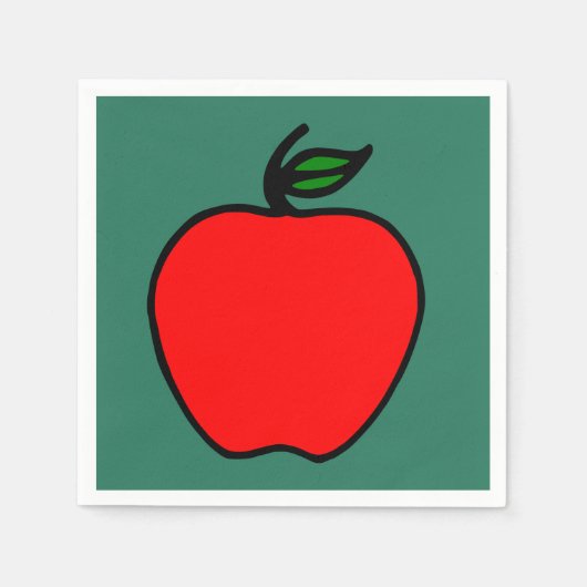 Rote Apfel Servietten (Vorderseite)