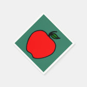 Rote Apfel Servietten (Ecke)