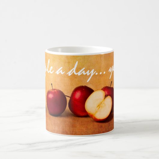 Rote Äpfel Stillleben Kaffeetasse (Mittel)