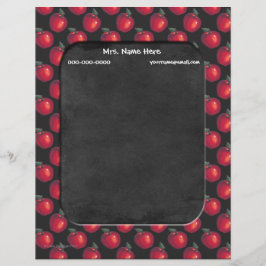 Rote Apfel-Tafel Briefkopf