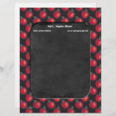 Rote Apfel-Tafel Briefkopf (Vorne/Hinten)