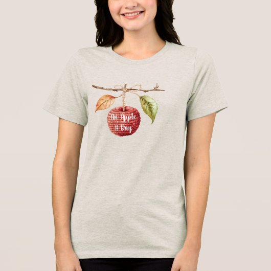 Rote Äpfel täglich Tri-Blend Shirt (Vorderseite)