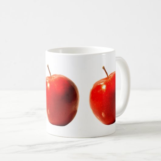Rote Apfel-Tasse Kaffeetasse (VorderseiteRechts)