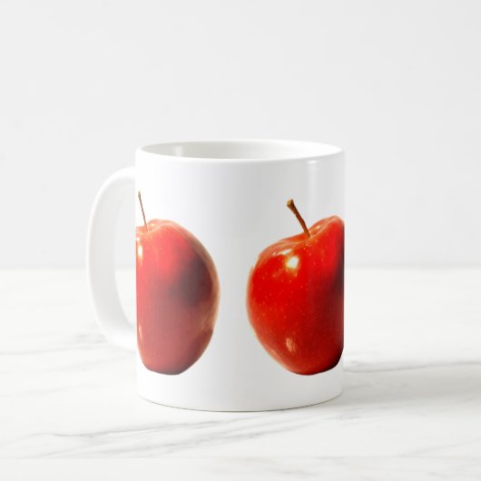 Rote Apfel-Tasse Kaffeetasse (Vorderseite Links)