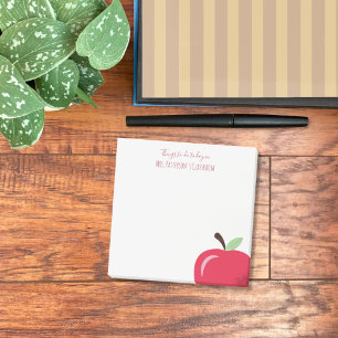 Rote Apfel-Teil-Lehrer-Kleine Post-It-Notizen Post-it Klebezettel